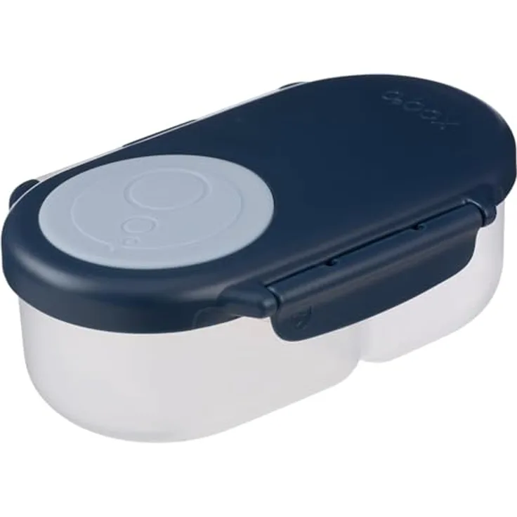 B.Box Snackbox Midnight, Auslaufsichere Lunchbox mit zwei Fächern, Blau