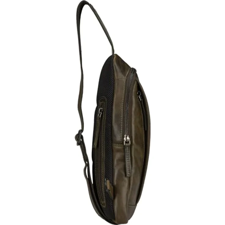 Greenburry Newport Umhängetasche aus 100% Leder, 33 cm, grün – Bild 3