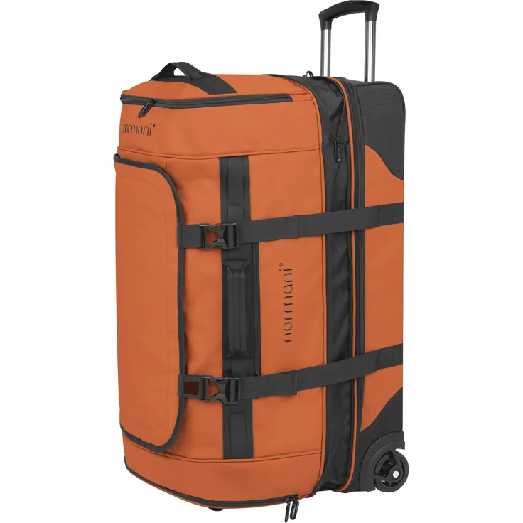 Normani Samara 9831, Koffer Reisetrolley erweiterbar auf 120 l, orange, wasserabweisend mit praktischen Fächern