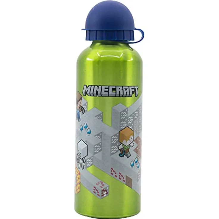 Minecraft Aluminium Trinkflasche Distorsion, 530 ml im Isometric Design, auslaufsicher