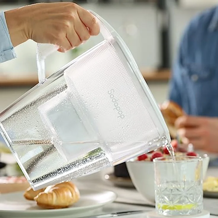 Sodapop Wasserfilter-Kartuschen, 3 Stück, kompatibel mit BRITA®*, für weniger Chlor, Kalk und Schwermetalle im Trinkwasser – Bild 4