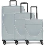 Stratic taska 4-Rollen Kofferset 3tlg. mit Dehnfalte, 100% Polyester, blau, 51 cm x 31 cm x 76 cm