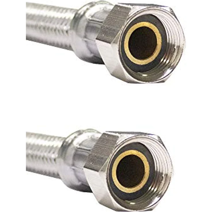 KLASEBO® flexibler Panzerschlauch DN13, Edelstahl 1/2 Zoll, DVGW-zertifiziert, Trinkwassergeeignet, 500 mm – Bild 2