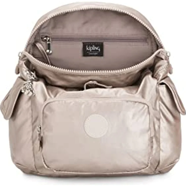 Kipling Basic Plus City Rucksack, 30 cm, goldfarben, 100% Polyamid, metallic glow – Bild 4