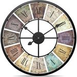 Cander Berlin XXL Vintage Antike Wanduhr TOPISA 80cm Ø aus hochwertigem Metall