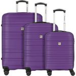 CHECK.IN Paradise 4 Rollen Kofferset 3-teilig, aubergine, 100% ABS, 52 cm x 30 cm x 76 cm
