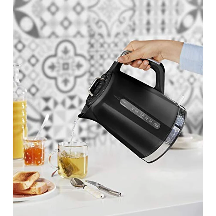 Moulinex Soleil Schwarz Elektrischer Wasserkocher, kabellos, Kapazität 1,7 l, Basis drehbar um 360 ° verdeckter Widerstand 2 Wasserstufen BY320B10 – Bild 4