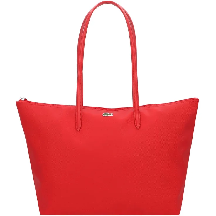 Lacoste Shopper Concept, PVC Einkaufstasche mit aufgedrucktem Krokodil, schwarz – Bild 1