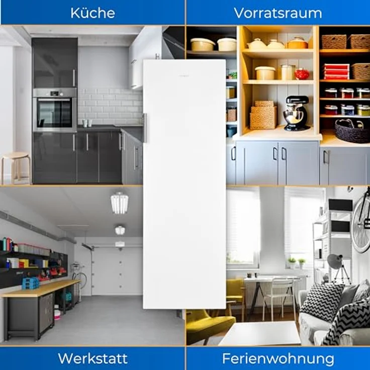 Exquisit Gefrierschrank GS5271-NF-H-010D weiss | No Frost | Nutzinhalt: 194 L | Temperaturregelung | Alarm – Bild 5