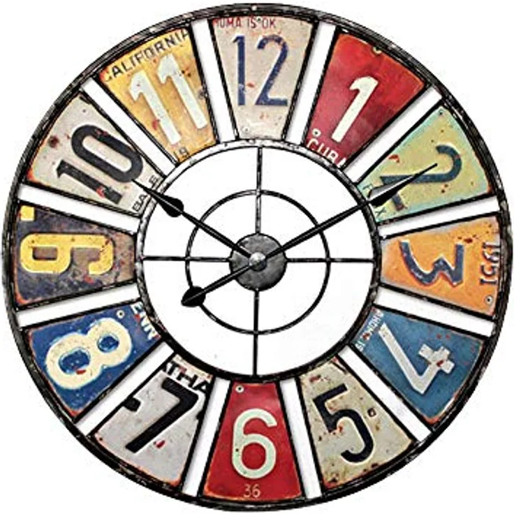 Wanduhr,,306965,Quarz, AA8analog, Metall,Ø 60 cm,XXL