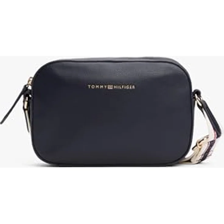 Tommy Hilfiger Logotape Umhängetasche, 19.5 cm, aus 100% Polyethylen, blau – Bild 1