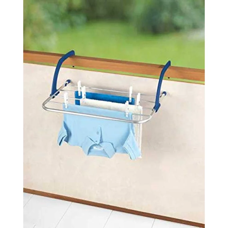 WENKO 63001100 Balkonwäschetrockner Alu, Aluminium, 53.5 x 16 x 34 cm, Aluminium – Bild 4