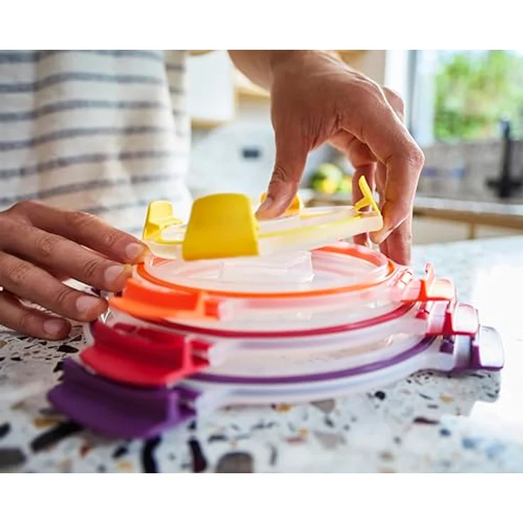 Joseph Joseph Nest Lock 8-tlg. Frischhaltedosen-Set, luftdicht und auslaufsicher, rund und rechteckig, BPA-frei, platzsparendes Design – Bild 7