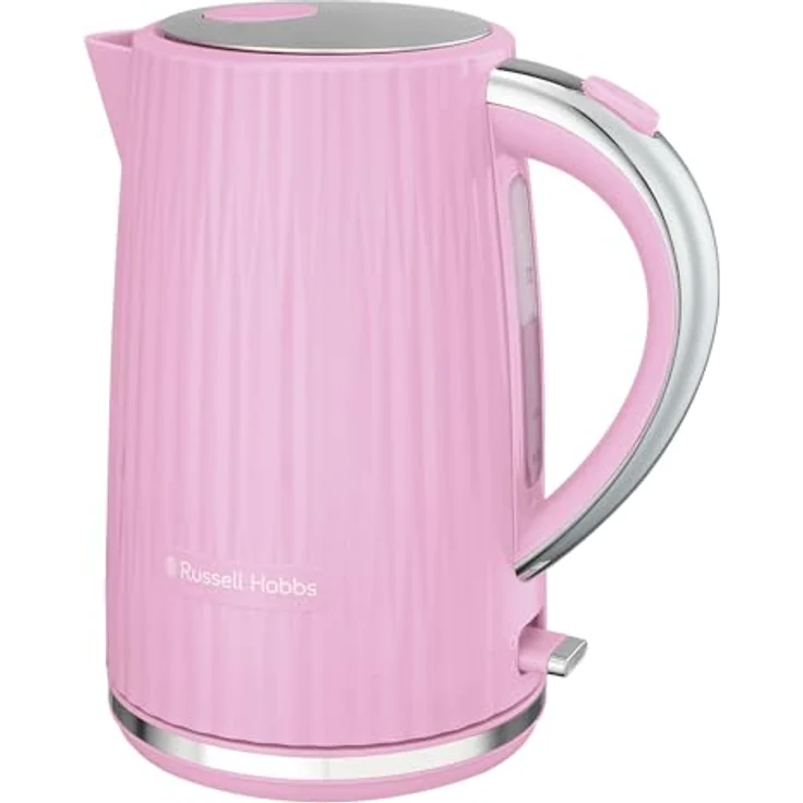 Russell Hobbs Wasserkocher Eden 27362-70 (1.7L, Deckelöffnung per Knopfdruck, herausnehmbarer Kalkfilter, leuchtender Schalter, Himbeere, 2400W) – Bild 1