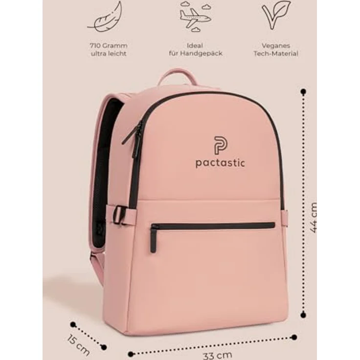 Pactastic Urban Collection Rucksack 44 cm Laptopfach rose – Bild 2