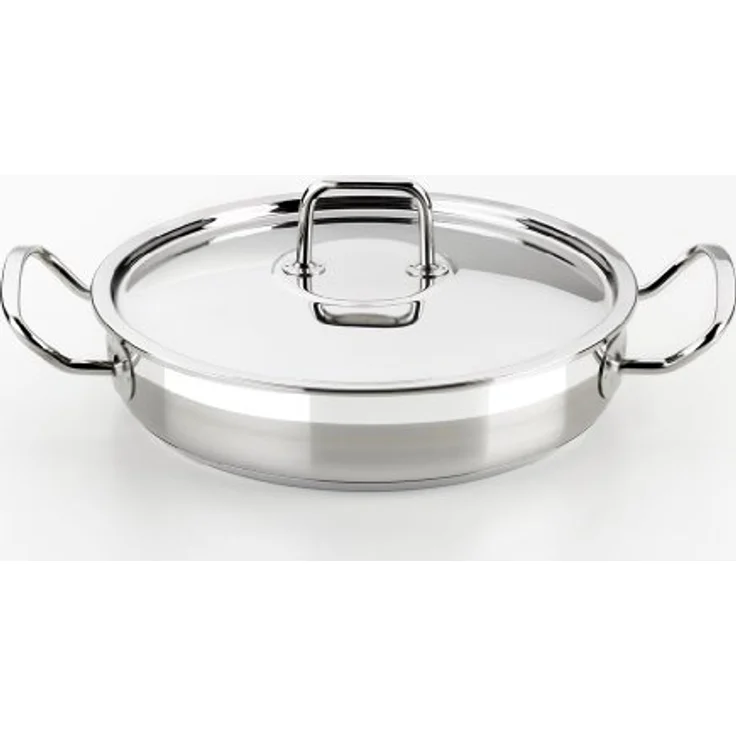 BRA Profesional Drehspieß mit Deckel, 30 cm, Edelstahl 18/10, gleichmäßige Wärmeverteilung, für alle Herdarten geeignet – Bild 1