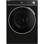 Sharp ES-NFH814CBDA-DE Waschmaschine Frontlader/A / 8 kg / 1400 U/min/Adanced Inverter Motor / 15 Programme inkl. 12 min Kurzprogramm und Dampffunktion/AquaStop/Schwarz