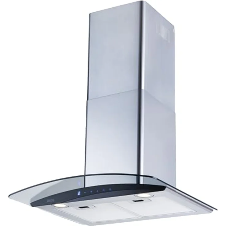 NEG Dunstabzugshaube NEG3860WH2, Wandhaube 60 cm Edelstahl mit Glasschirm, Sensor-Touch, 2 Boost Powerstufen bis 787 m³/h, 10-lagige Metall-Fettfilter – Bild 5
