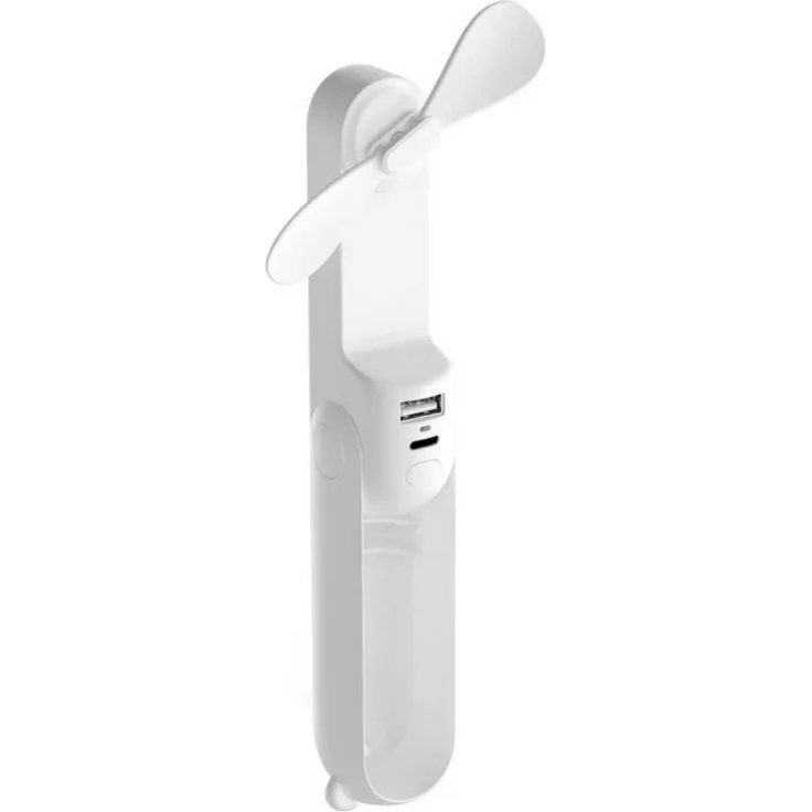 Jisulife Handventilator Handheld Fan 8, 3-in-1 mit Taschenlampe und Powerbank, bis zu 19 Stunden Kühlleistung, kompaktes Klappdesign