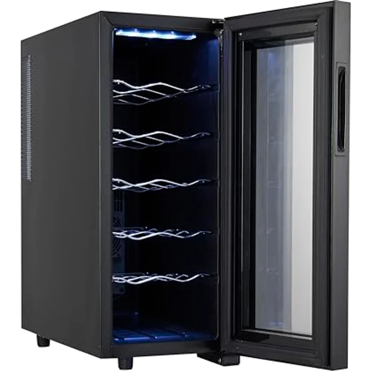 Adler Getränkekühlschrank AD 8083, 33L Getränkevorratsschrank für 12 Flaschen, Temperaturregelung 12-18°C, schwarz – Bild 3