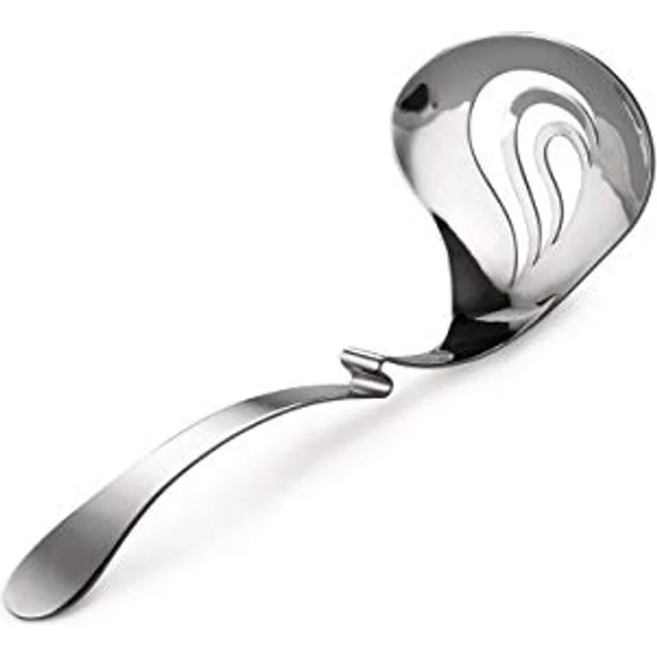 Alessi Nunziatella ESI24 - Perforierte Schöpfkelle für Mozzarella, Edelstahl 18/10, Silber – Bild 1