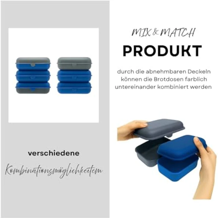 COFI 1453 Lunchbox 3er-Set, spülmaschinenfest, stapelbar, 1600 ml, BPA-freier Kunststoff, Made in Germany – Bild 2