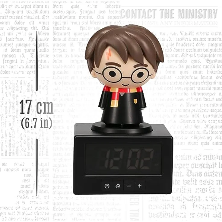 Paladone Harry Potter Digitaler Wecker, Nachtlicht und Stimmungslicht mit Weckerfunktion, Schwarz – Bild 4