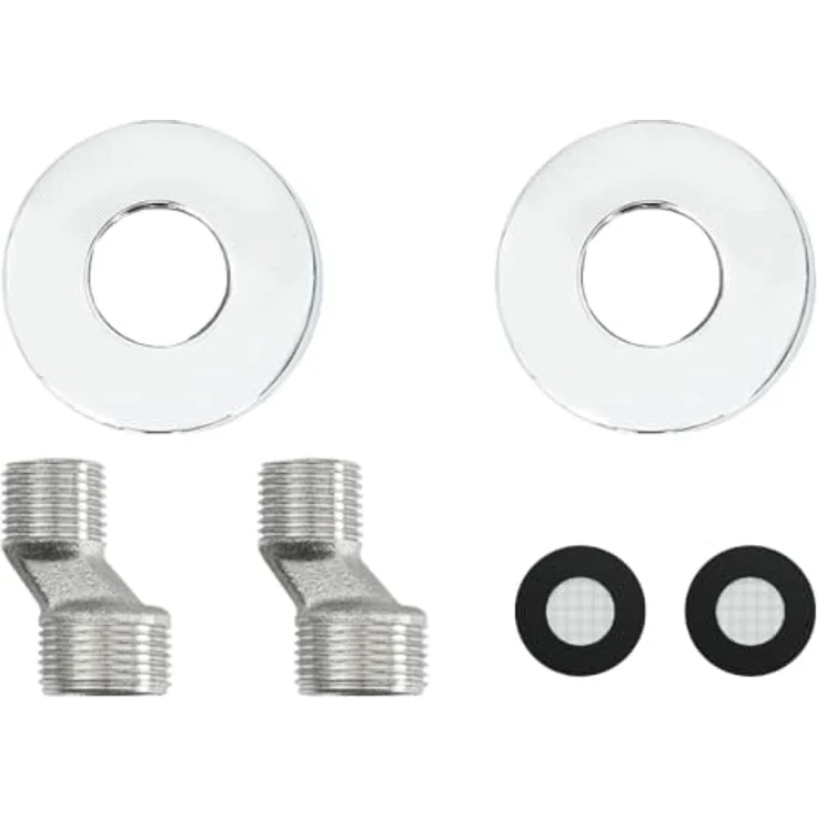 vidaXL Thermostatischer Duschmischer Edelstahl 201, wandmontiert mit 38°C Sicherheitsverschluss, Silber, 27 x 8 x 6 cm – Bild 9