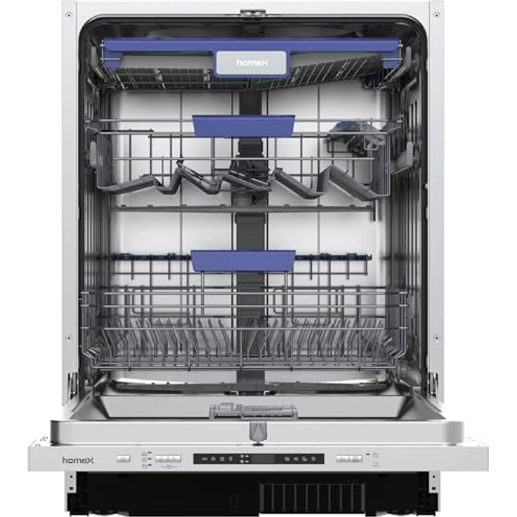 homeX DWFI601442A Geschirrspüler 60 cm, vollintegrierbar, 14 Maßgedecke, 8 Programme, leise mit 42 dB, Energieeffizienzklasse A – Bild 1