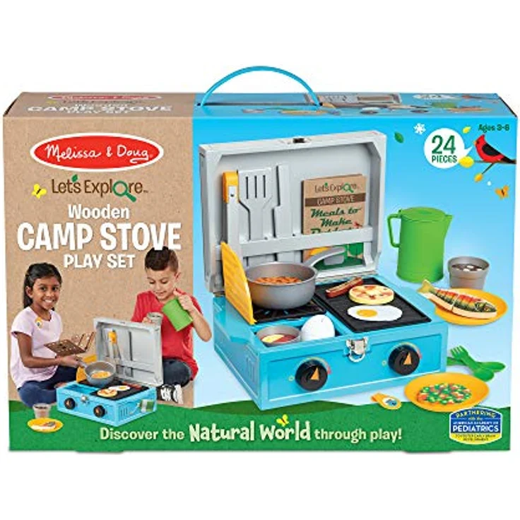 Melissa & Doug spielset Campingkocher 46 x 31 cm Holz 27-teilig – Bild 5