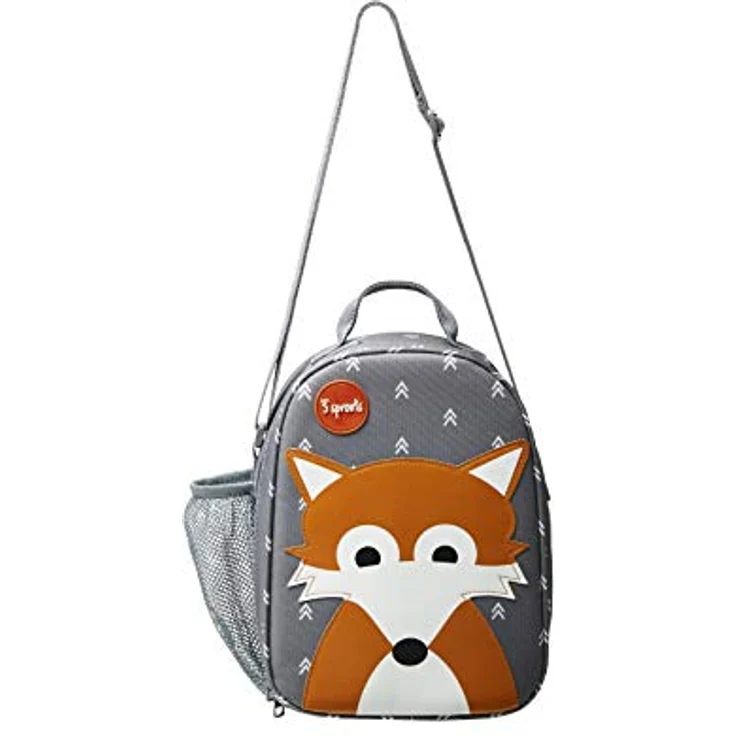 3 Sprouts Lunch Tasche, Lunchbox, Blau, Grau, Grün, Rosa – Bild 2