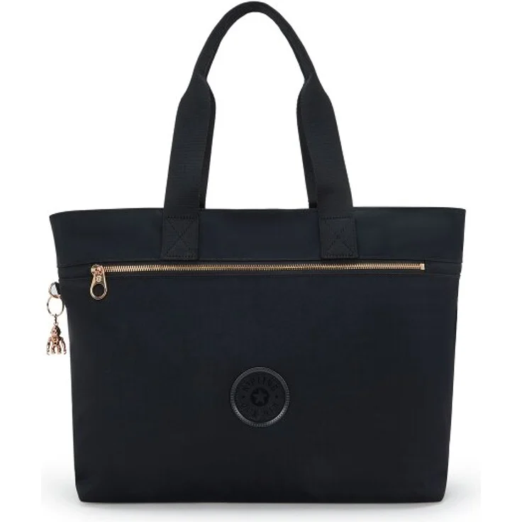 Kipling Charm Plus Colissa, Shopper Tasche mit Laptopfach, 48 cm, schwarz, 100% Polyamid