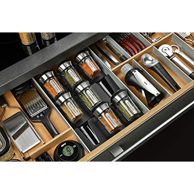 GEFU Gewürz- und Kräuterstreuer-Organizer X-PLOSION, modular erweiterbar für 3 Streuer, Schubladeneinsatz aus stabilem Kunststoff zur Küchenorganisation – Bild 3