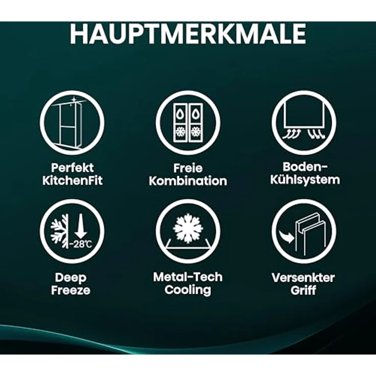 Hisense RB3K330SAIC, Freistehende Kühl-Gefrierkombination, 330 l, Energieeffizienzklasse C, Edelstahl – Bild 5