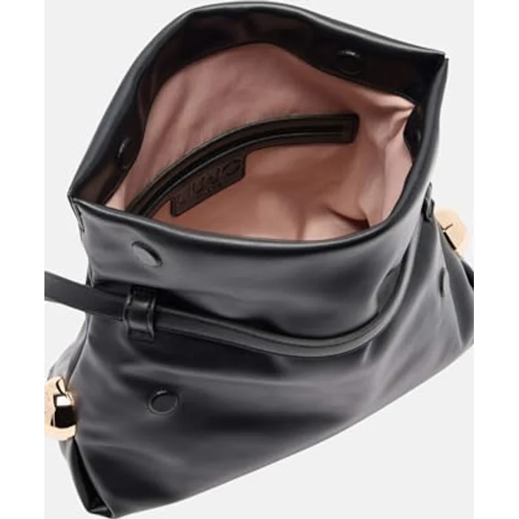 Liu Jo Riccy Schultertasche M 30 cm, handliche Umhängetasche aus langlebigem Polyurethan mit Magnetverschluss, schwarz – Bild 2
