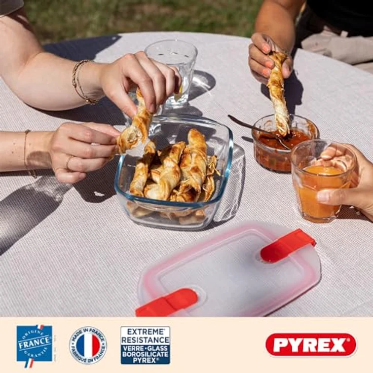 Pyrex Cook & Heat, 5-teiliges Glasbehälter Set mit Mikrowellen-Dampfventilen, BPA-frei, verschiedene Größen (0,3–2,5 l) – Bild 5