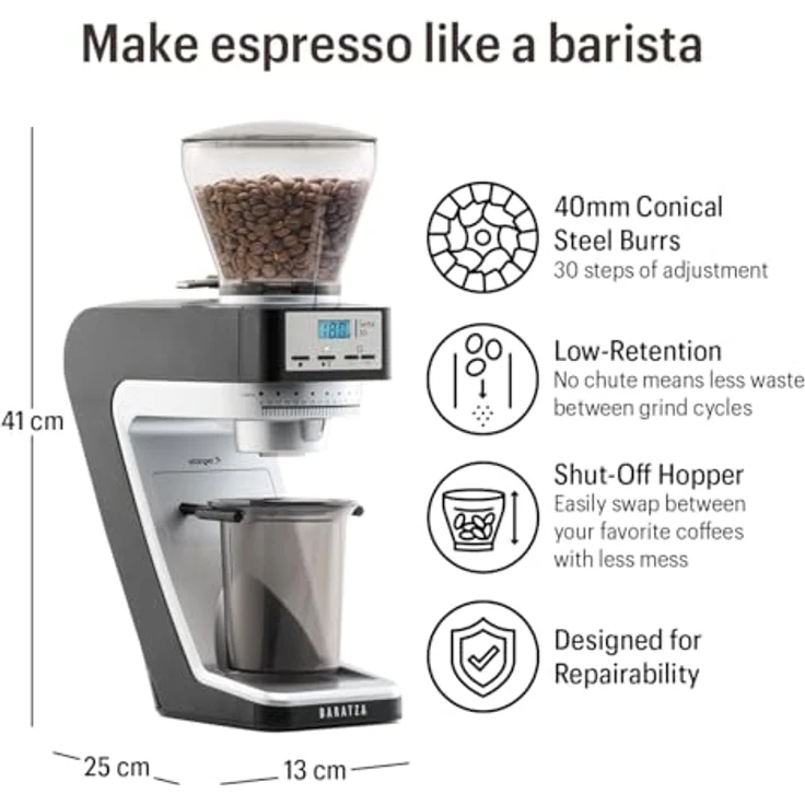Baratza Sette 30, Elektrische Kaffeemühle, Kunststoff  – Bild 3