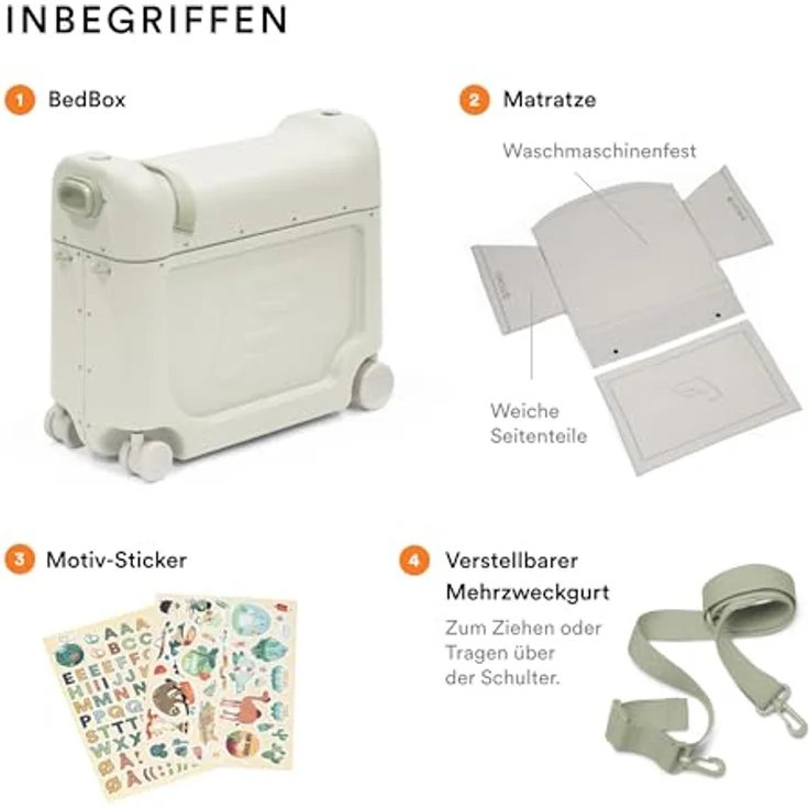 Stokke JetKids BedBox, Kinderkoffer mit Bettfunktion und 4 Rollen, als Handgepäck zulässig – Bild 5
