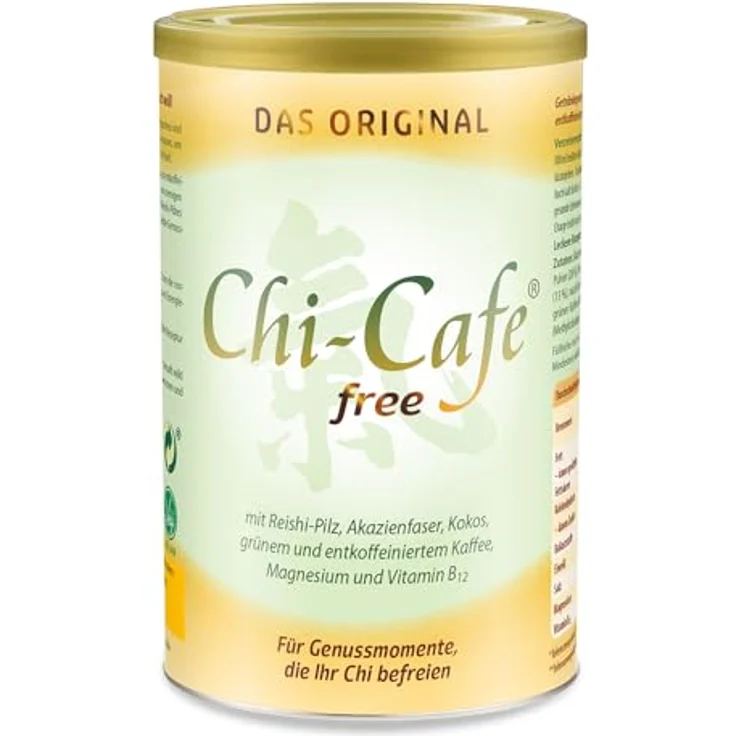 Dr. Jacob's Chi-Cafe free Pulver 250 g, entkoffeinierter Kaffee-Genuss mit Reishi-Pilz, vegan, ohne Zuckerzusatz – Bild 1