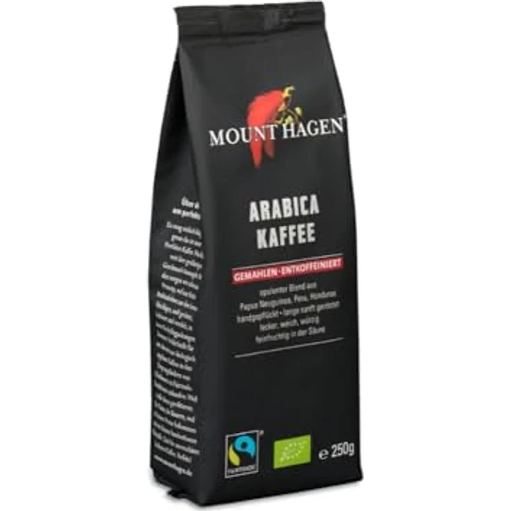 Mount Hagen Bio Arabica Kaffee entkoffeiniert, 250g gemahlen – Bild 2