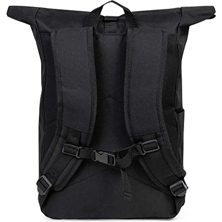 Lonsdale Bolney Freizeitrucksack, Rolltop Rucksack mit erweiterbarem Fassungsvermögen und gepolsterten Tragegurten, Schwarz – Bild 3