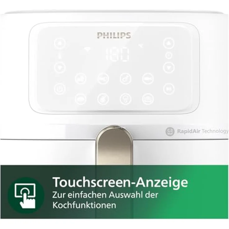Philips Heißluftfritteuse Airfryer XXL HD9285/00, 7,2 l, 2000 W, mit 7 Voreinstellungen, WiFi Konnektivität und Warmhaltefunktion, in Schwarz – Bild 5