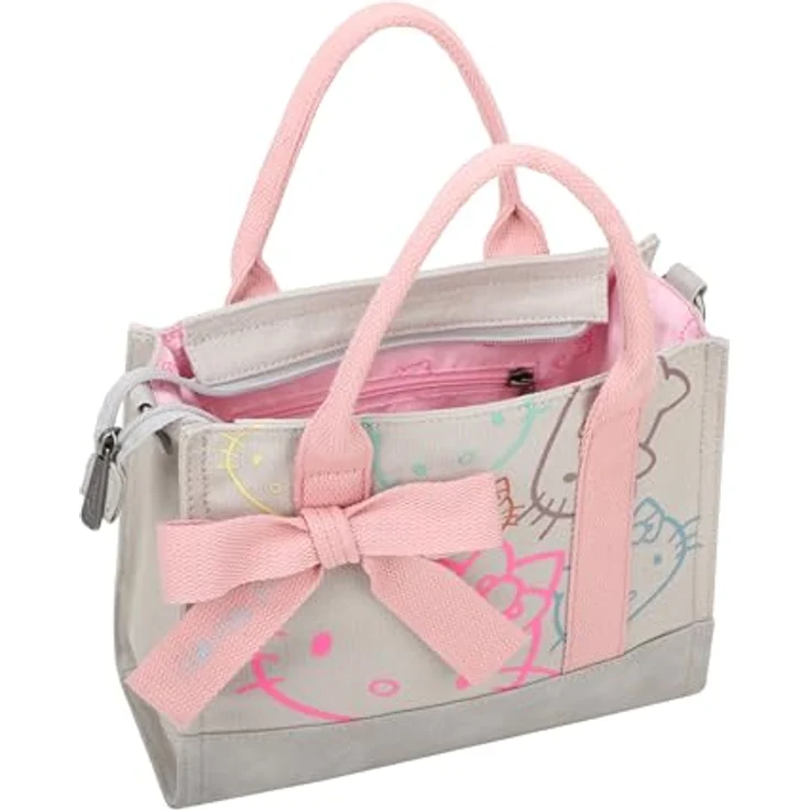 Fritzi aus Preußen Hello Kitty Canvas Handtasche, beige, 26 cm x 9 cm x 21 cm, 100% Polyester – Bild 6