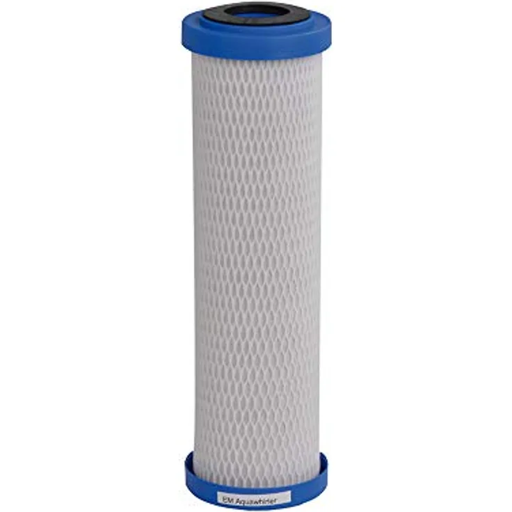 Carbonit EM Aquawhirler, Wasserfilter mit Feinheit 0,7 µm, 5% EM Keramik, ca. 90% der CARBONIT NFP Premium, blau