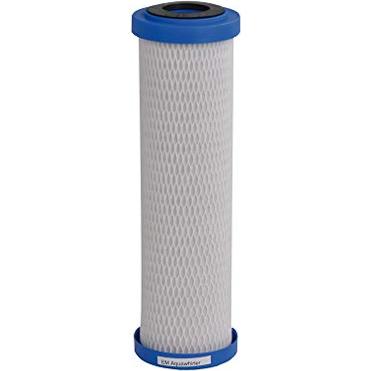 Carbonit EM Aquawhirler, Wasserfilter mit Feinheit 0,7 µm, 5% EM Keramik, ca. 90% der CARBONIT NFP Premium, blau