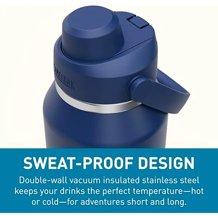 CAMELBAK Thrive Chug, Wasserflasche aus isoliertem Edelstahl, 1,2 L, auslaufsicher, spülmaschinenfest, Marineblau – Bild 5