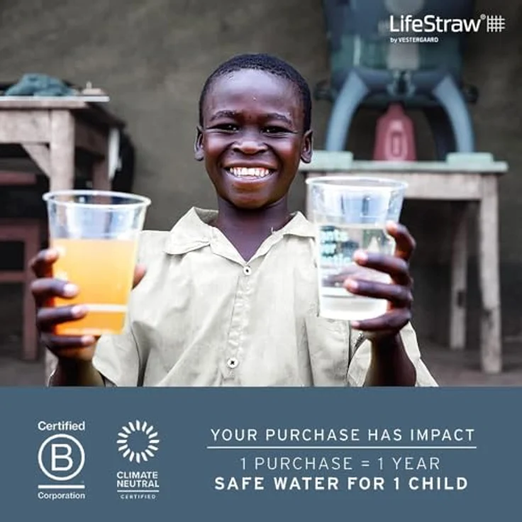 Lifestraw Peak Series Personal Wasserfilter Blau One Size - Ultraleicht, nachhaltig und verbesserte Durchflussrate – Bild 7