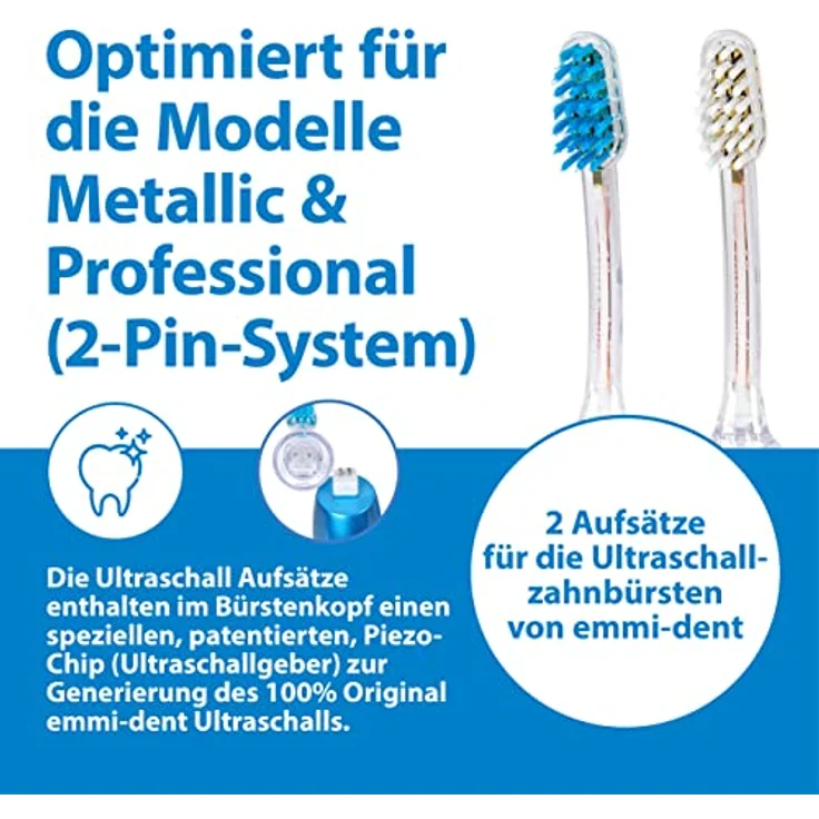 EMMI-DENT Ultraschall Bürstenkopf Erwachsene 2 St. – Bild 3
