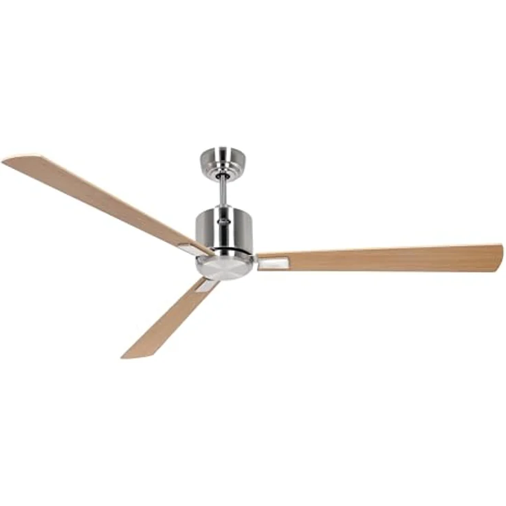 CasaFan ECO NEO III 152 BN-AH/BU, WiFi Deckenventilator mit Fernbedienung, Timer, Chrom (gebürstet), Ahorn/Buche Flügel – Bild 4