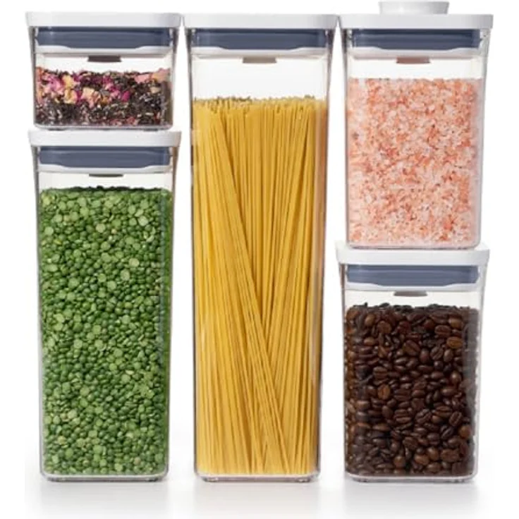 OXO Good Grips Pop-Behälter-Set, 5-teilig, Kunststoff, weiß – Bild 1
